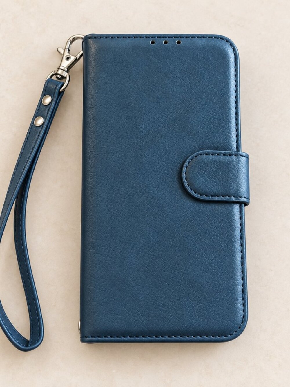 CAVOKAS iPhone 15 Detachable Wallet Case Blue MagSafe Compatible